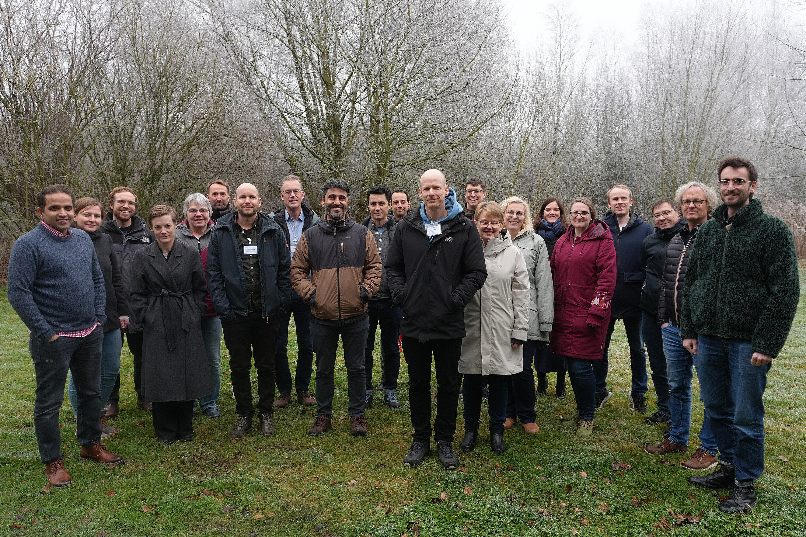 Group picture with about 20 people from the consortium