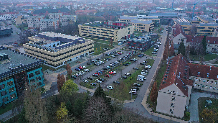 Aerial view of the future construction site