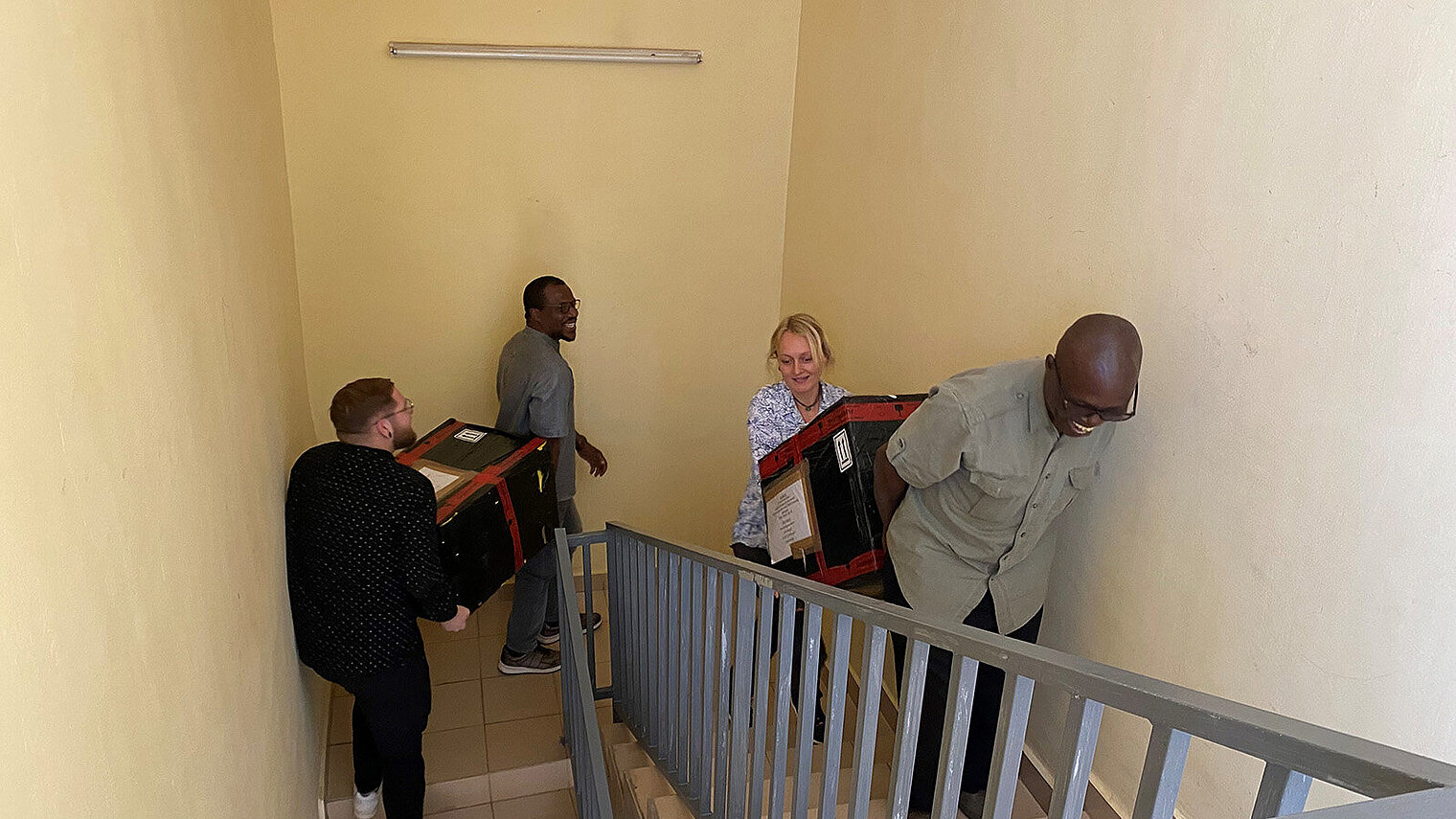 Ankunft im Centre Hospitalier et Universitaire de Bouaké (CHUB)