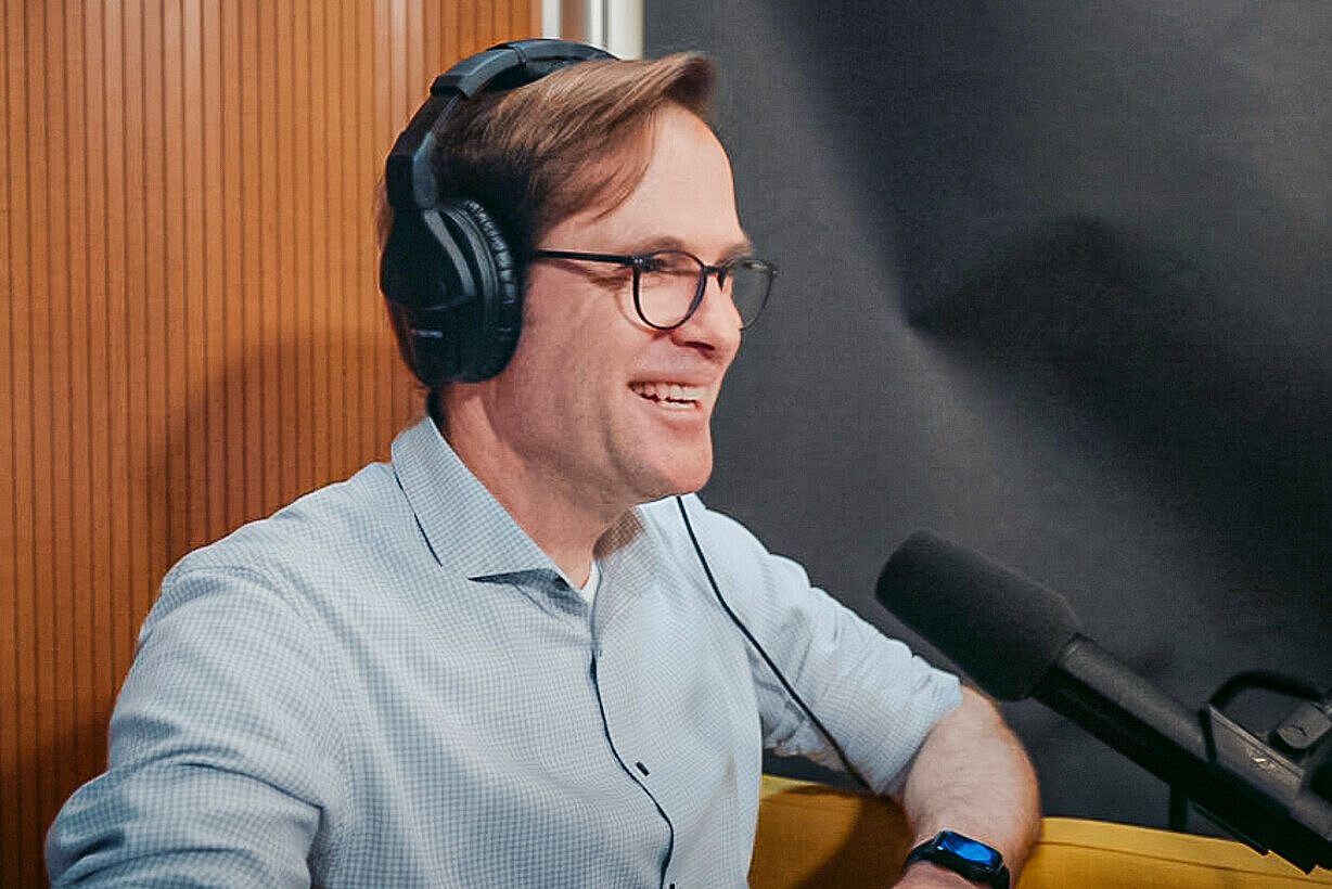 Thomas Pietschmann at the podcast recording