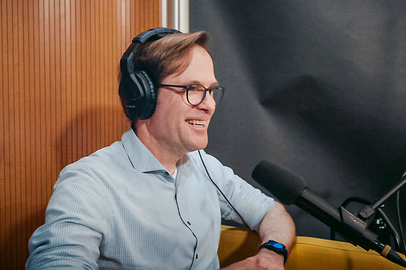 Thomas Pietschmann bei der Podcastaufzeichnung