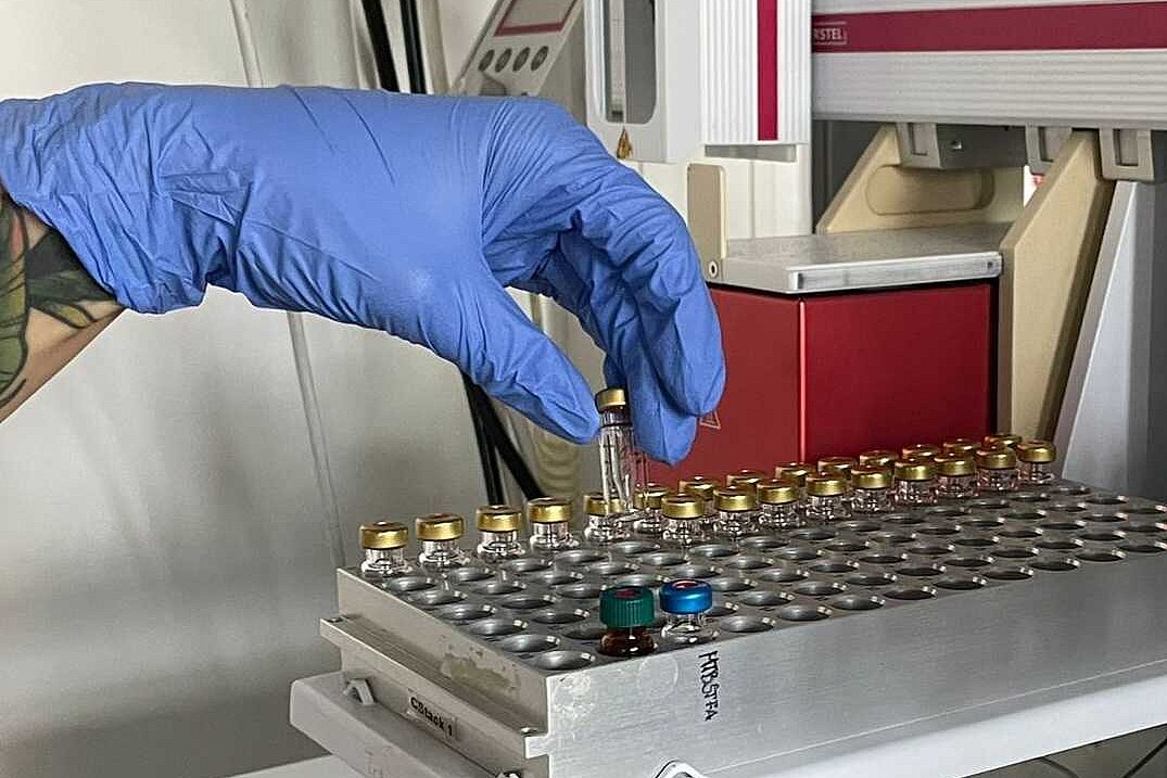 Laborproben in einem Messgerät